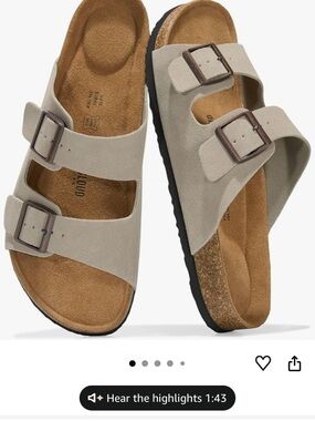 Mens Project Cloud slides in driftwood suede
